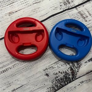 Nintendo switch joy-con wheel red and blue controller holders